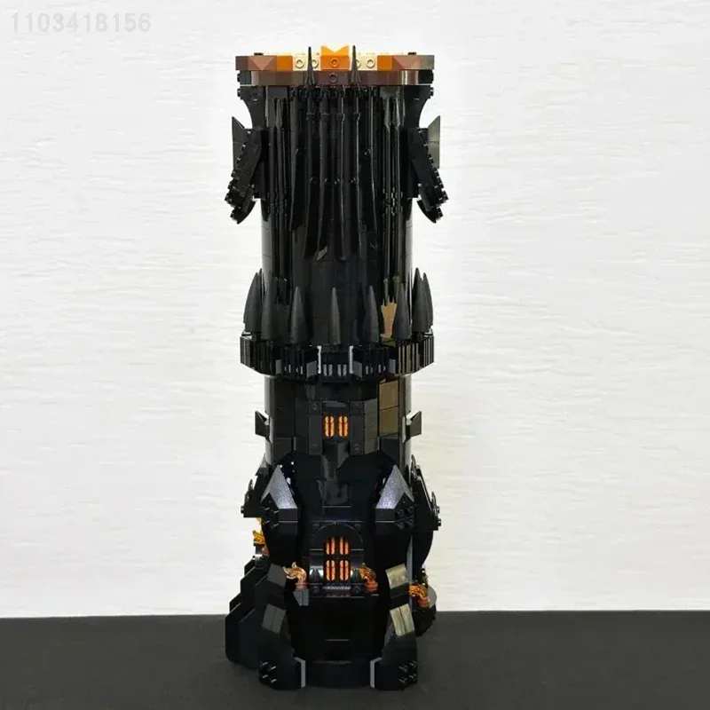 Kit de blocs de construction de tour noire sombre créative, jouet en briques, cadeaux d'anniversaire pour garçons et adultes, compatible avec 5471, 10333 pièces – Image 5