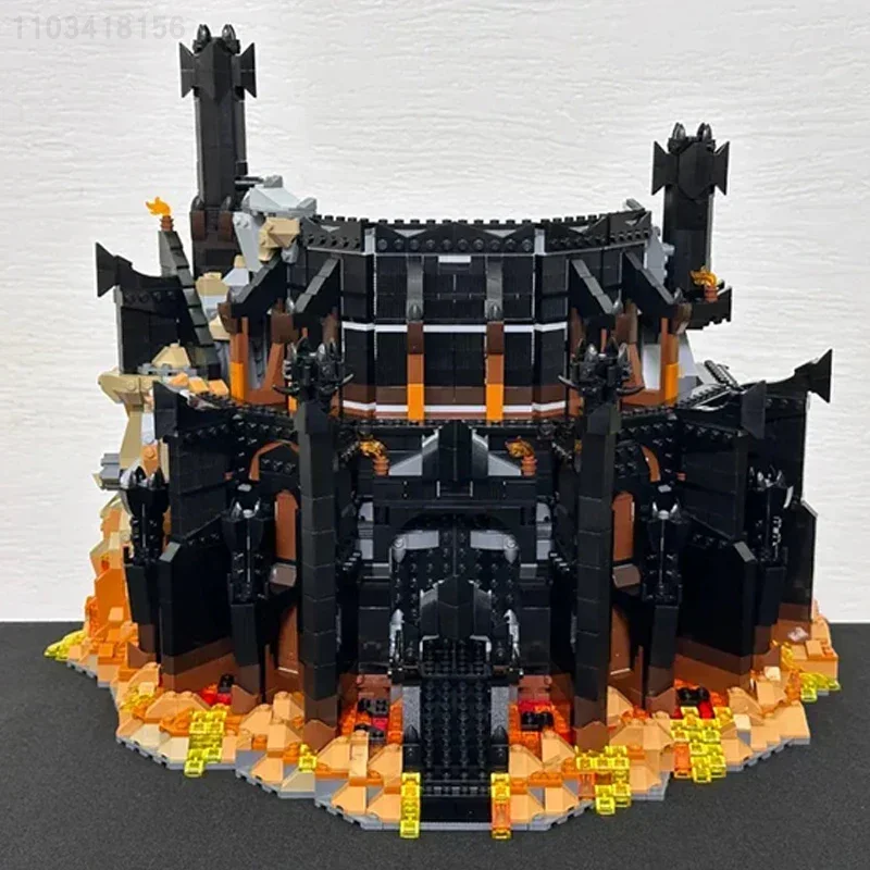 Kit de blocs de construction de tour noire sombre créative, jouet en briques, cadeaux d'anniversaire pour garçons et adultes, compatible avec 5471, 10333 pièces – Image 6